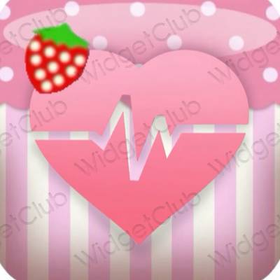 ესთეტიკური Apple Health აპლიკაციის ხატები