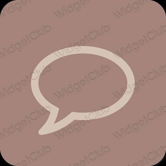 Ästhetisch braun Messages App-Symbole
