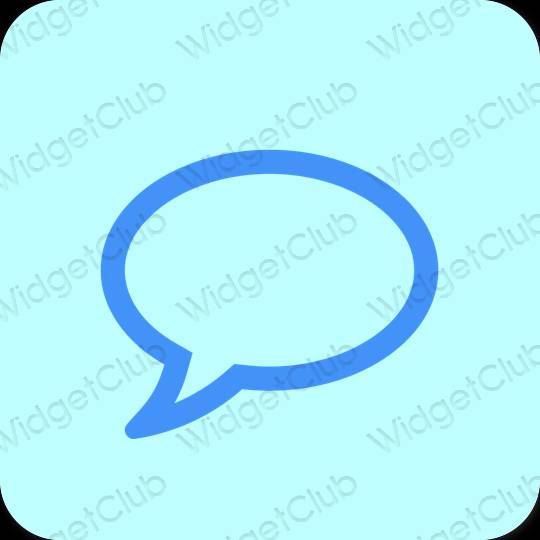 Estetski pastelno plava Messages ikone aplikacija