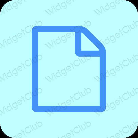Aesthetic pastel blue Files app icons