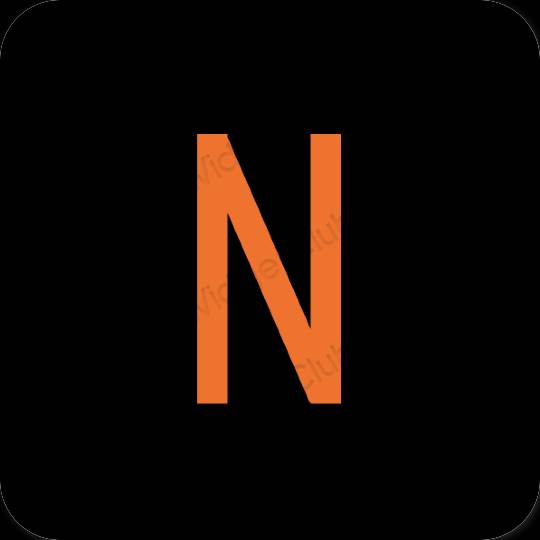 Ästhetisch Schwarz Netflix App-Symbole
