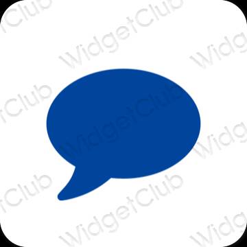 Αισθητικός μπλε Messages εικονίδια εφαρμογών