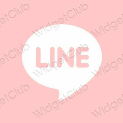 Stijlvol roze LINE app-pictogrammen