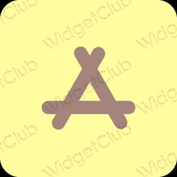 Estetický žlutá AppStore ikony aplikací