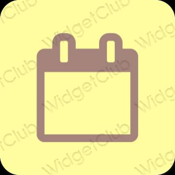 Ästhetisch gelb Calendar App-Symbole