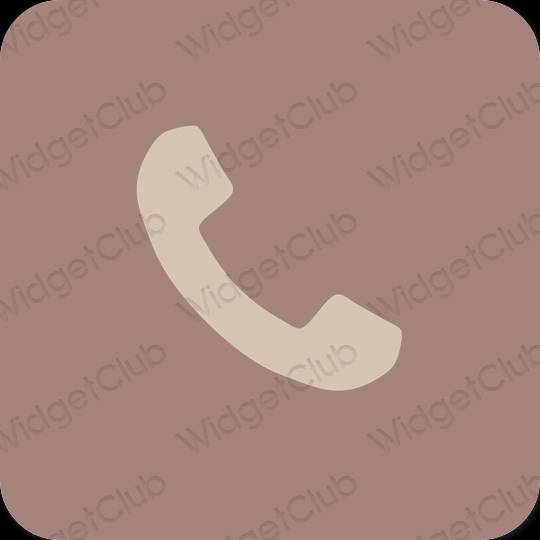 Æstetisk Brun Phone app ikoner