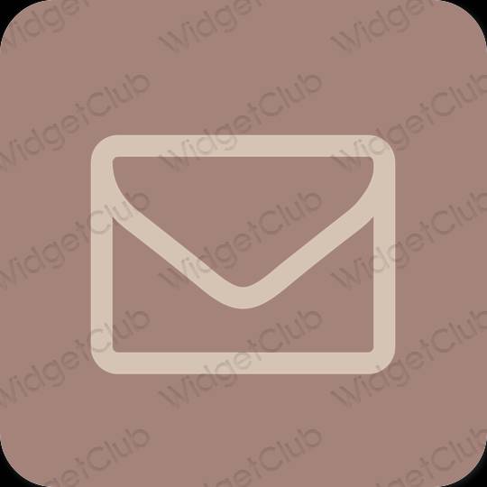 Aesthetic brown Mail app icons