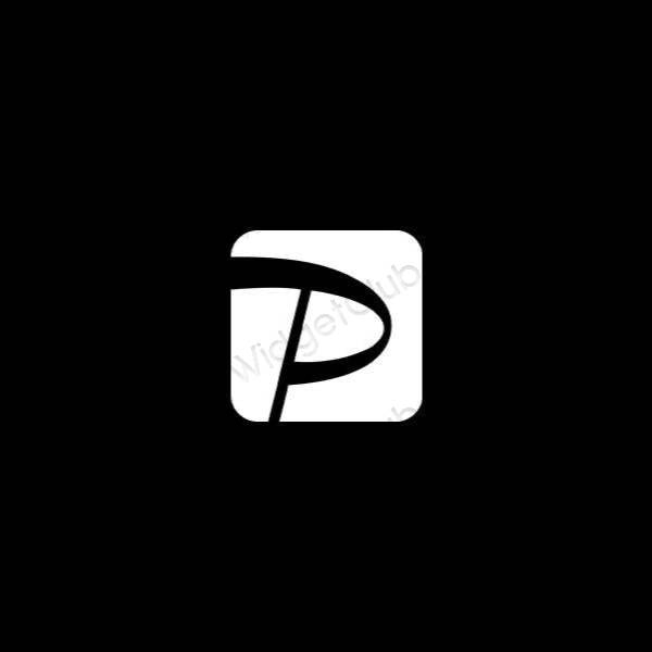 Estetik hitam PayPay ikon aplikasi