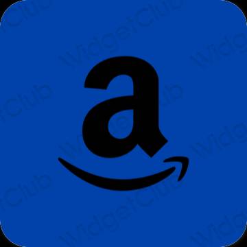 Esteettinen sininen Amazon sovelluskuvakkeet