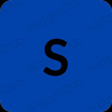 Estetické Modrá SHEIN ikony aplikácií