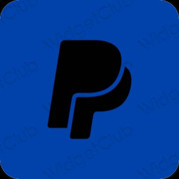 Αισθητικός μωβ Paypal εικονίδια εφαρμογών