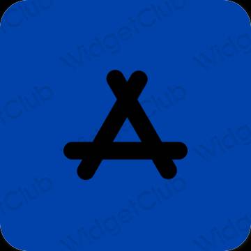 Æstetisk blå AppStore app ikoner
