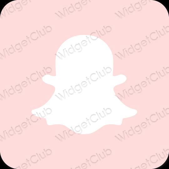 Estético rosa pastel snapchat ícones de aplicativos