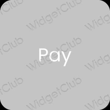 Æstetisk grå PayPay app ikoner