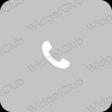 Estetsko siva Phone ikone aplikacij