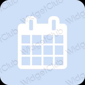 Thẩm mỹ màu tím Calendar biểu tượng ứng dụng