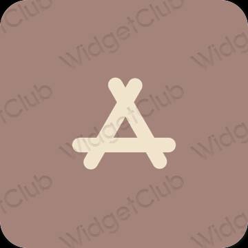Estético marrón AppStore iconos de aplicaciones