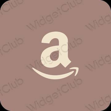 Esztétika barna Amazon alkalmazás ikonok