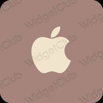 Estetinis rudas Apple Store programėlių piktogramos