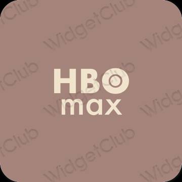 эстетический коричневый HBO MAX значки приложений