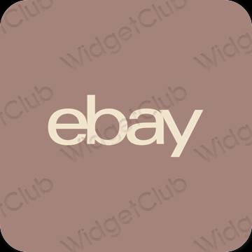 Esztétika barna eBay alkalmazás ikonok