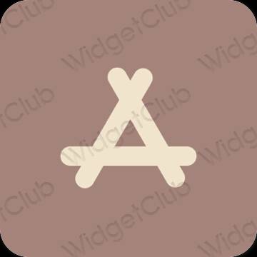 Stijlvol bruin AppStore app-pictogrammen