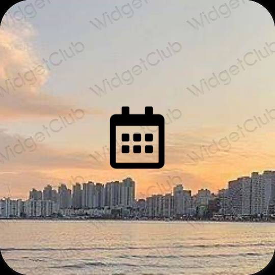 Esthetische Calendar app-pictogrammen
