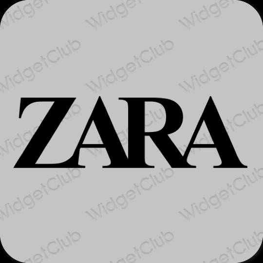 Estetsko siva ZARA ikone aplikacij