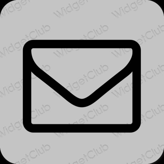 Aesthetic gray Mail app icons