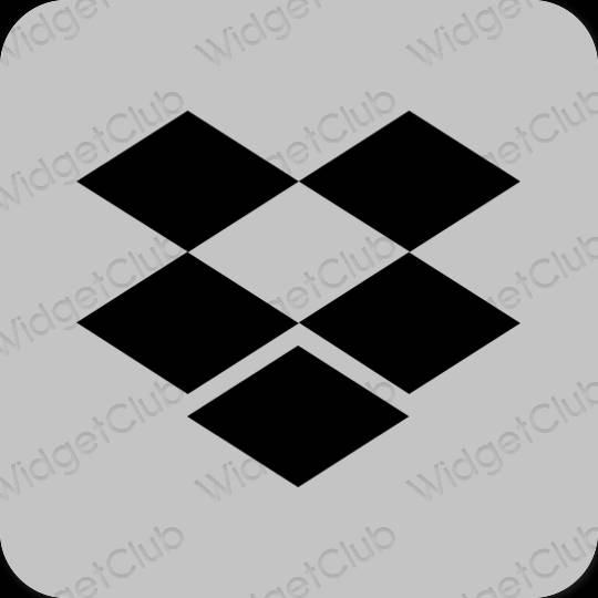 Естетичен сиво Dropbox икони на приложения