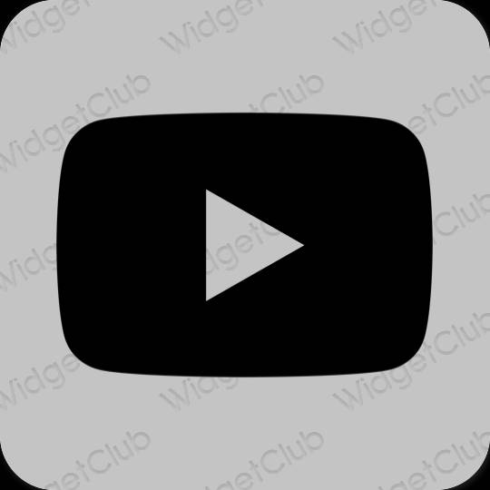 Estetski siva Youtube ikone aplikacija