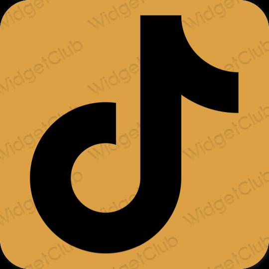 Estetické hnedá TikTok ikony aplikácií