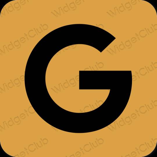 Estetic portocale Google pictogramele aplicației