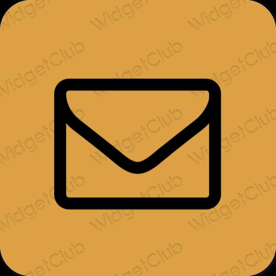 审美的 棕色的 Mail 应用程序图标