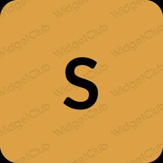 Aesthetic orange SHEIN app icons