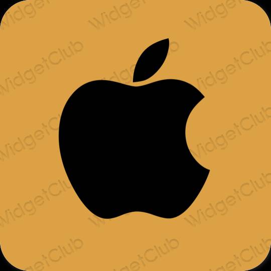 Estético naranja Apple Store iconos de aplicaciones
