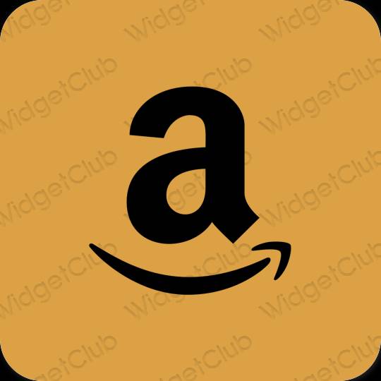Estetické hnedá Amazon ikony aplikácií