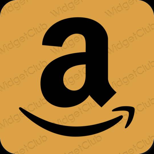 Esthétique orange Amazon icônes d'application