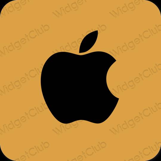 Estético laranja Apple Store ícones de aplicativos