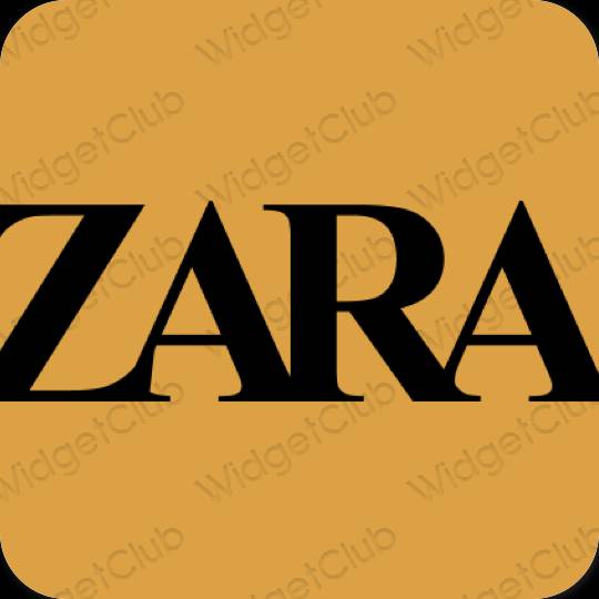 Stijlvol bruin ZARA app-pictogrammen