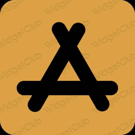 Esztétika narancssárga AppStore alkalmazás ikonok