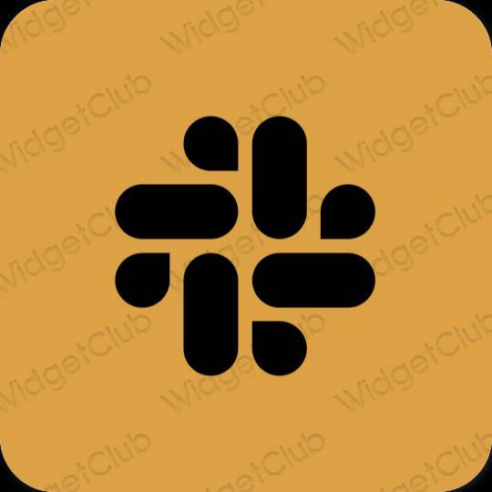 Estético laranja Slack ícones de aplicativos