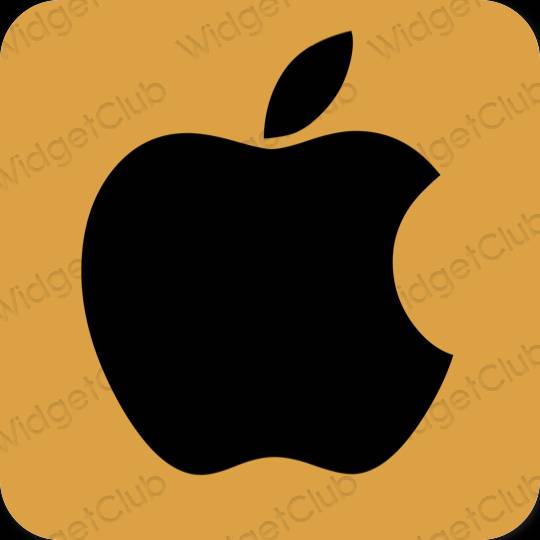 Ესთეტიური ყავისფერი Apple Store აპლიკაციის ხატები
