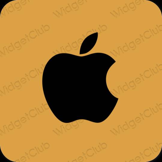 Estetyka brązowy Apple Store ikony aplikacji