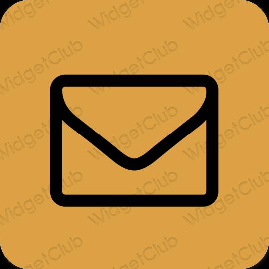 Ästhetisch Orange Mail App-Symbole