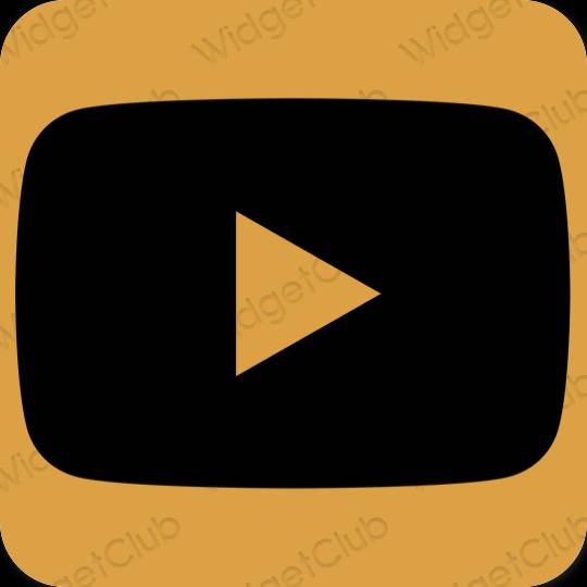 Естетичен оранжево Youtube икони на приложения