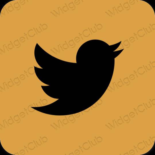 Estetic portocale Twitter pictogramele aplicației