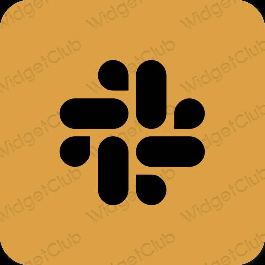 Estetis jeruk Slack ikon aplikasi