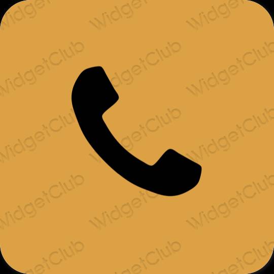 Esteetiline pruun Phone rakenduste ikoonid