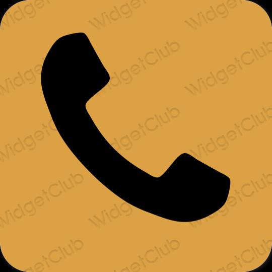 Estetyka Pomarańczowy Phone ikony aplikacji
